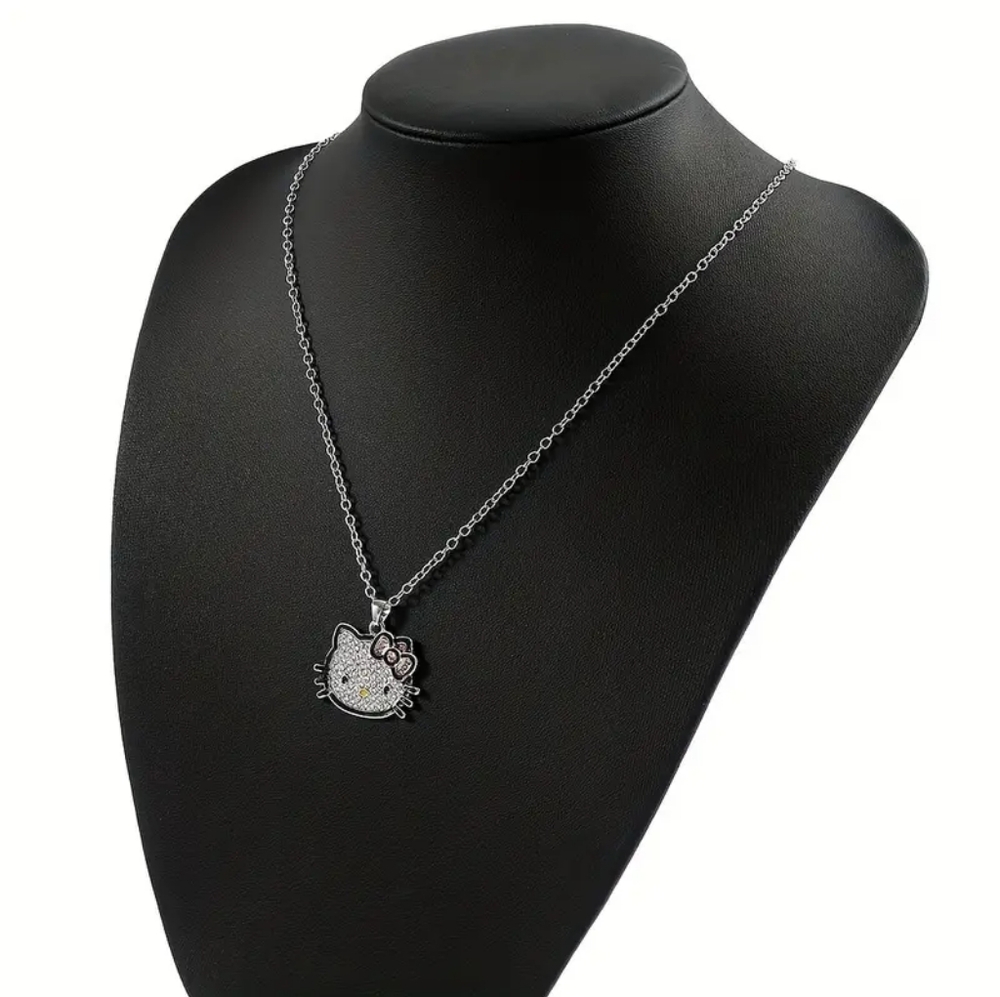 Hello Kitty Rhinestone Pendant Necklace - Picture 3 of 4